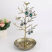 (Gold) Bird Tree Stand Jewelry Earring Necklace Rack Holder Display jewelry holder