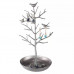 (Silver) Bird Tree Stand Jewelry Earring Necklace Rack Holder Display jewelry holder