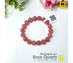 [WYSWYG] 11+mm Natural  Madagascar Rose Quartz Bracelet
