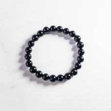 8mm Natural Black Obsidian Bracelet