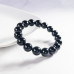 12mm Natural Black Obsidian Bracelet