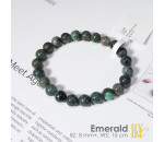 8mm+ Natural  Emerald  Bracelet