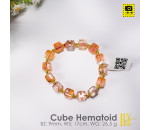 [WYSWYG] 9mm Natural Cube Hematoid Bracelet