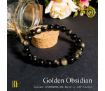 10mm Natural Obsidian Bracelet