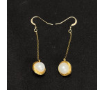 [WYSWYG] Pearl Silver Gilt 14K Gold Earrings