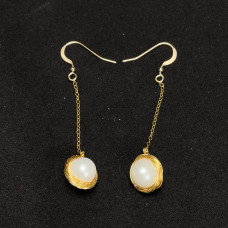 [WYSWYG] Pearl Silver Gilt 14K Gold Earrings