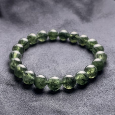 [WYSWYG] 9mm Natural Green Rutilated Quartz Bracelet